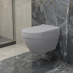 Ambassador Сиденье для унитаза Nord серое матовое – фотография-8