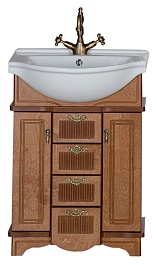 Aquanet Тумба с раковиной "Луис 60" NEW темный орех – фотография-2