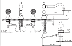 Cezares Смеситель ATLANTIS-NOSTALGIA-BLS2-03/24 для раковины – фотография-2