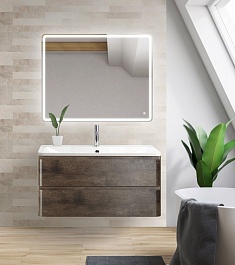 BelBagno Тумба под раковину Albano 80 подвесная Robere Nature Grigio – фотография-2