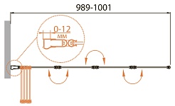 Cezares Шторка на ванну Relax RELAX-V-4-100/140-C-Bi 100 профиль белый стекло прозрачное – фотография-3