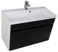 Aquanet Тумба с раковиной "Латина 100" черная (179927) – фотография-3