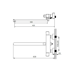 Iddis Смеситель для ванны MONET MONSBL2i10 – фотография-2