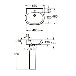 BelBagno Раковина c пьедесталом "CAPRESE" – фотография-2