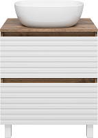 Brevita Тумба с раковиной Dakota 60 дуб галифакс олово/белая