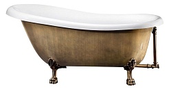 BelBagno Акриловая ванна BB04-BRN-BIA, ножки BB-LEG-LION-BRN – фотография-1