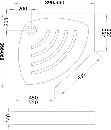 Veconi Душевой поддон Tezeo acrylic TZ-03 100x100 белый – фотография-3
