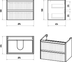 Brevita Мебель для ванной Riva 70 подвесная белая – фотография-14