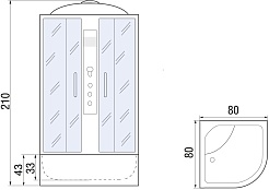 River Душевая кабина DESNA 80/43 MT – фотография-13
