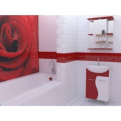 Stella Polare Тумба с раковиной Колор-1 55 красная – фотография-4