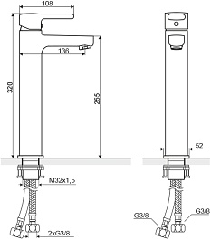 Excellent Смеситель Active высокий для раковины – фотография-3