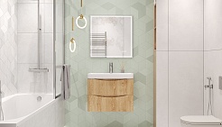 Velvex Тумба под раковину Clay 70 дуб верона – фотография-5