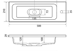 Madera Мебельная раковина Modul 50 глянцевый белый – фотография-2