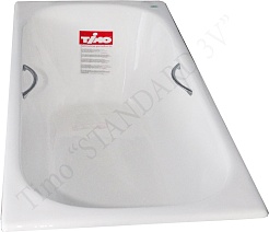 Timo Чугунная ванна Standard 3V 150x70x46 с ручками – фотография-2