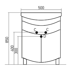 Mixline Мебель для ванной Волна 50 – фотография-3