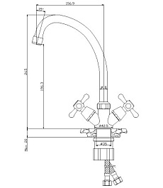 Rossinka Смеситель Y02-71U для кухни – фотография-2