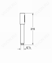 Grohe Душевая лейка "Sena Stick 28034000" – фотография-2