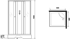Niagara Душевая кабина Eco E90/26Q/TN/BK – фотография-12