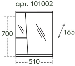 СанТа Зеркальный шкаф Акцент 50 R – фотография-4