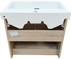 Comforty Мебель для ванной Тромсе 60 подвесная дуб сонома – фотография-4