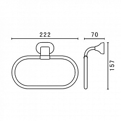 Art&Max Полотенцедержатель Ovale AM-4080B – фотография-2