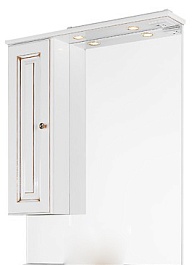 Водолей Зеркальный шкаф "Белладжио 75" L патина золото – фотография-1