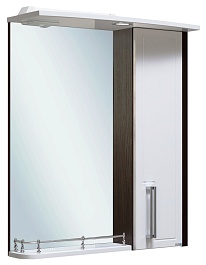 Runo Зеркальный шкаф Гранада 60 белый/венге – фотография-1