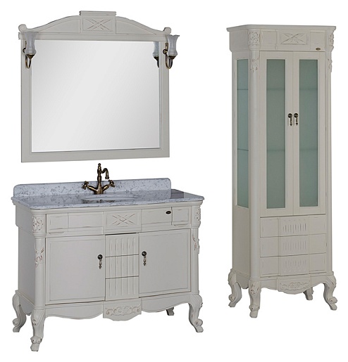 Demax Тумба с раковиной "Луизиана 120" blanco antic (173023) – фотография-2