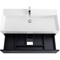 BelBagno Тумба с раковиной Molveno-46 80 подвесная nero – фотография-7