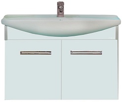 Misty Тумба для умывальника Джулия 75 подвесная белая – фотография-1