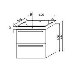 Kolpa San Тумба с раковиной Jolie OUJ 60 WH/WH – фотография-5