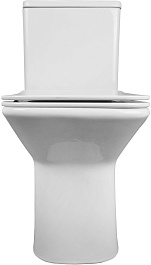 Azario Унитаз-компакт Formal AZ-1353B безободковый с бачком с сиденьем микролифт белый – фотография-3