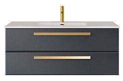 BelBagno Мебель для ванной Eco Cer-N 120 CZR-8095-120 grafito ручки сатиновое золото – фотография-3