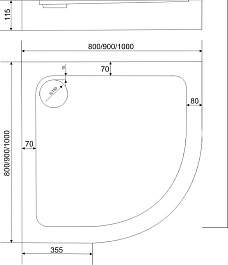 Good Door Поддон для душа Раунд R 80х80 – фотография-2