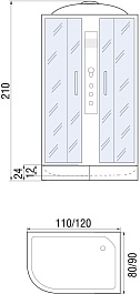 River Душевая кабина DUNAY 120/90/26 MT R – фотография-21