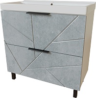 Mixline Тумба под раковину Гранд 80 бетон/белая