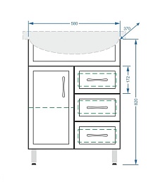 Stella Polare Тумба с раковиной Концепт 65 – фотография-5