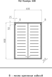 Style Line Шкаф навесной Кантри 60 венге – фотография-2