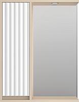 Brevita Зеркальный шкаф Balaton 65 L белый/бежевый