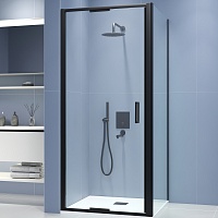 RGW Душевой уголок Stilvoll SV-135B 100x100 профиль черный стекло прозрачное