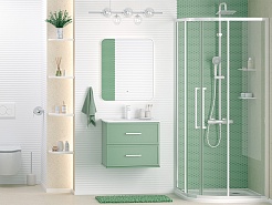 Brevita Тумба с раковиной Verde 60 подвесная зеленая – фотография-10