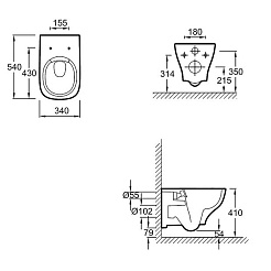 Jacob Delafon Унитаз подвесной Struktura EDE102 безободковый – фотография-2