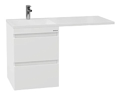 Onika Тумба с раковиной Флэтон 38 белая раковина Марсал 100 левая чаша