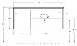 BelBagno Тумба с раковиной Kraft 120 R подвесная Rovere Nebrasca Nature – фотография-20