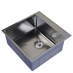 Mixline Мойка настольный монтаж 50/50 (2,0) выпуск 3 1/2 сатин – фотография-1