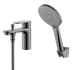 Aquatek Смеситель на борт ванны Ника AQ1844BGM оружейная сталь – фотография-1