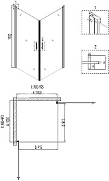 Niagara Душевой уголок Nova NG-6804-08 Black – фотография-2