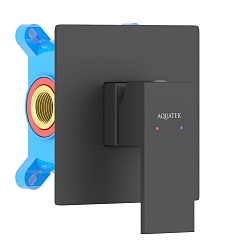 Aquatek Смеситель для душа и ванны Либра AQ1666MB матовый черный – фотография-1