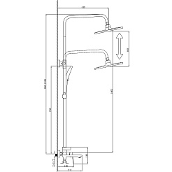 Azario Душевая стойка Alanti AZ-K2332-1 хром – фотография-6
