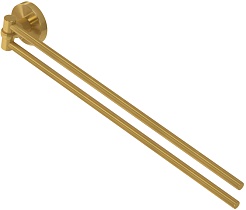 Cezares Полотенцедержатель двойной поворотный Relax RELAX-THD-S-BORO брашированное золото – фотография-1